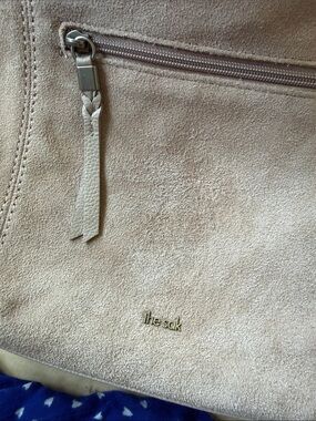 The Sak Ashland Suede Crossbody Bag Sand Color Adjustable Strap